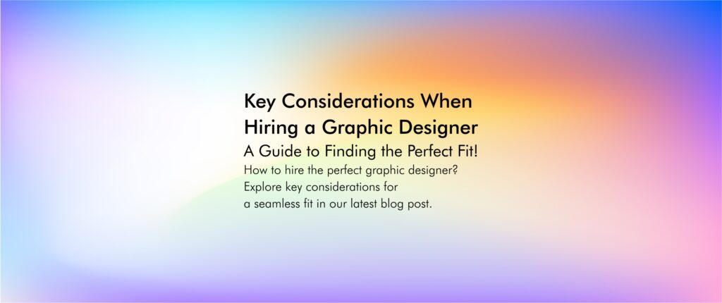 Key Considerations When Hiring a Graphic Designer: A Guide to Finding the Perfect Fit! http://mjpanchal.com/key-considerations-when-hiring-a-graphic-designer How to hire the perfect graphic designer? Explore key considerations for a seamless fit in our latest blog post. #advertising #marketing