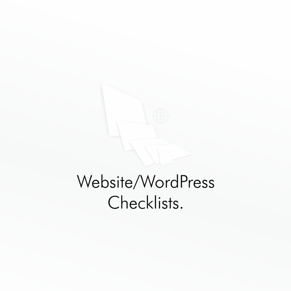 Website/WordPress Checklists