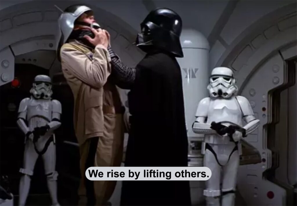 Remember: We rise by lifting others :) #starwars