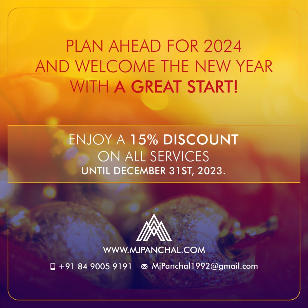 Plan ahead for 2024 and welcome the new year with a great start! 🎉 Enjoy a 15% discount on all services until December 31st, 2023.