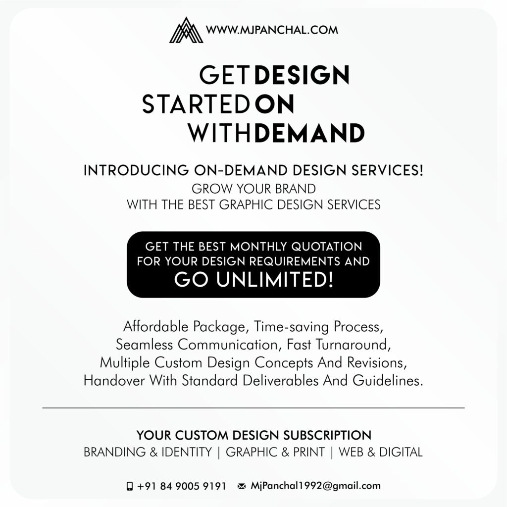 Get Started with Design On Demand 🚀 Introducing on-demand design services! http://mjpanchal.com/get-started-with-design-on-demand/… Your Custom Design Subscription!